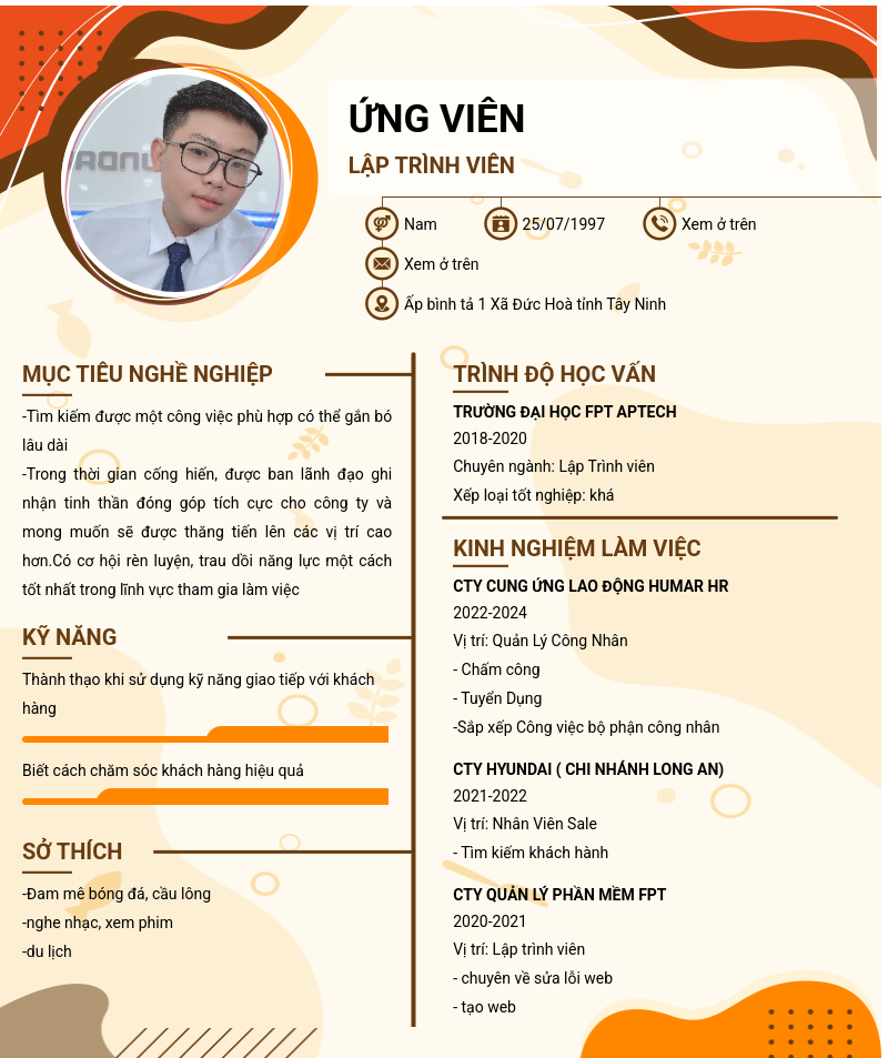 CV ứng viên