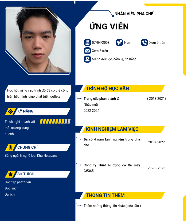 CV ứng viên