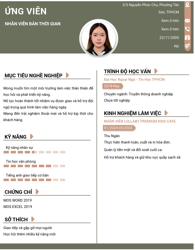 CV ứng viên