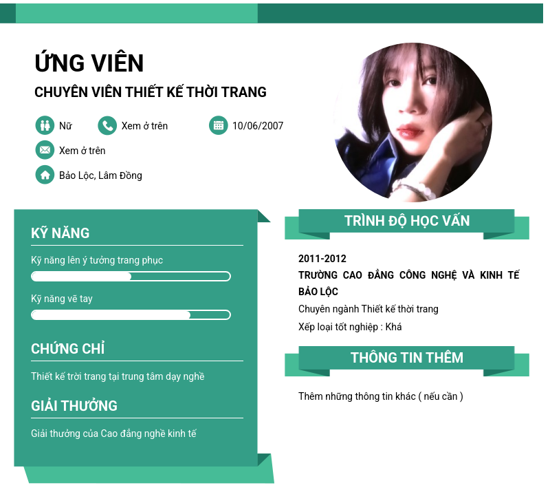 CV ứng viên