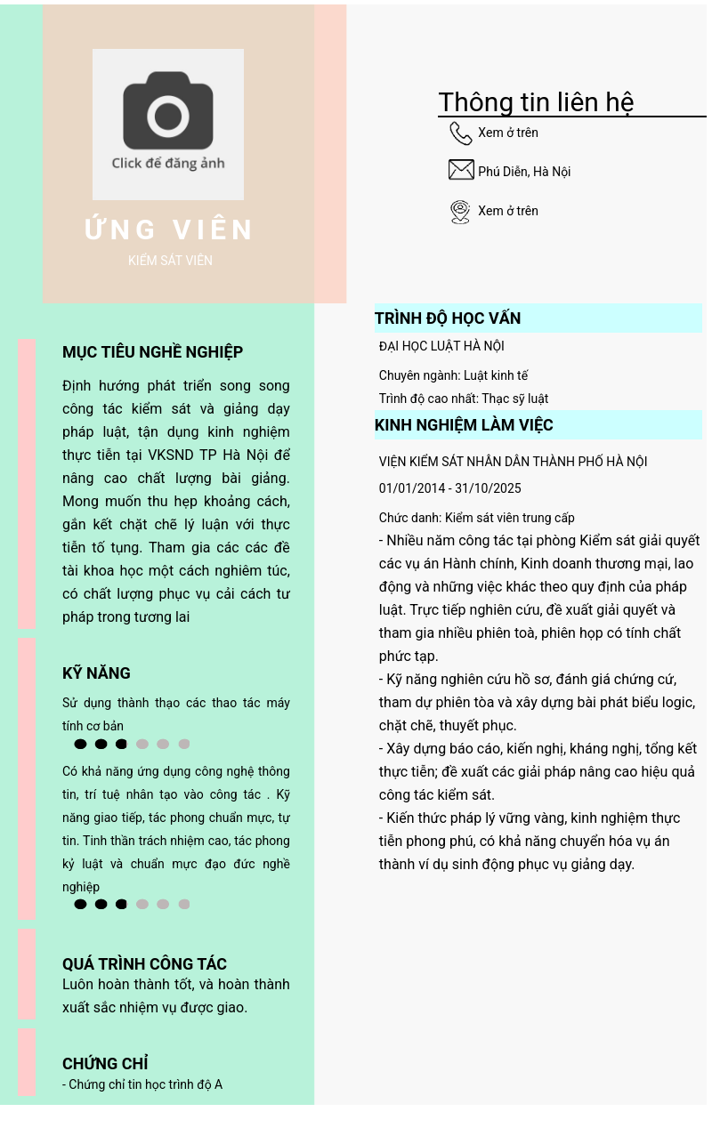 CV ứng viên