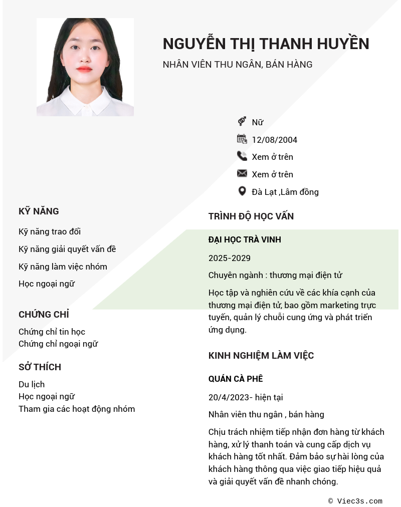 CV ứng viên