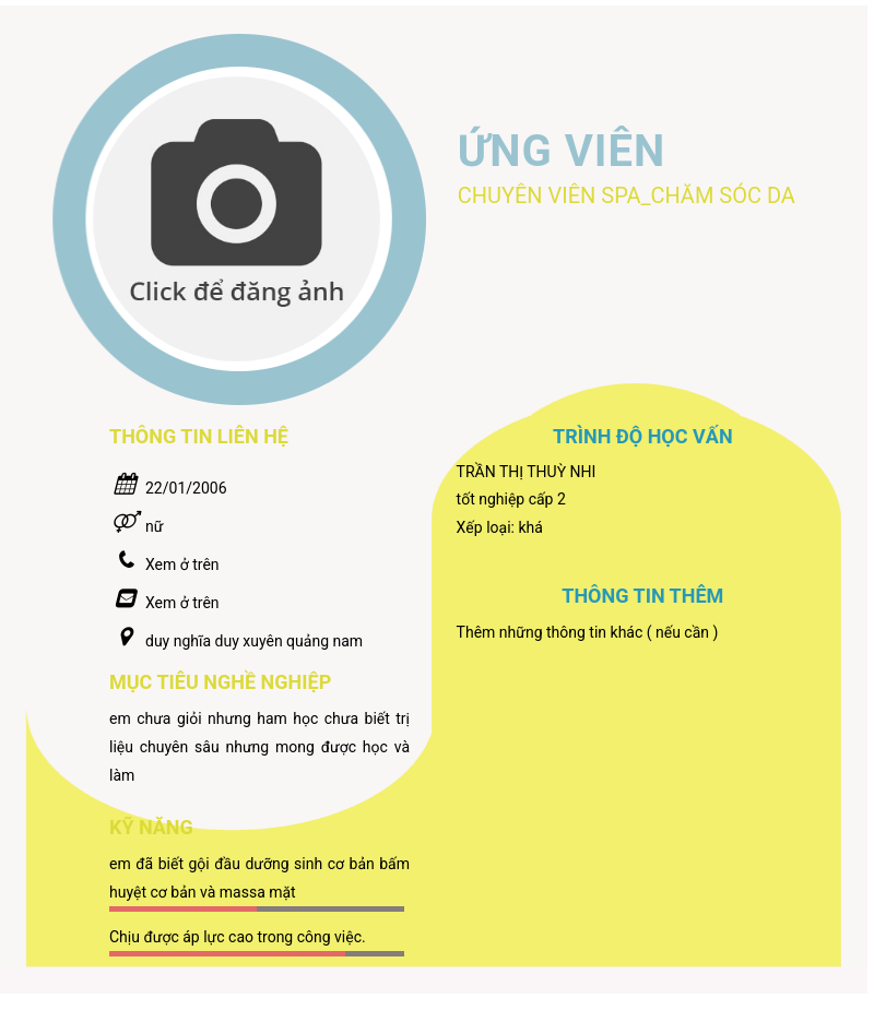 CV ứng viên