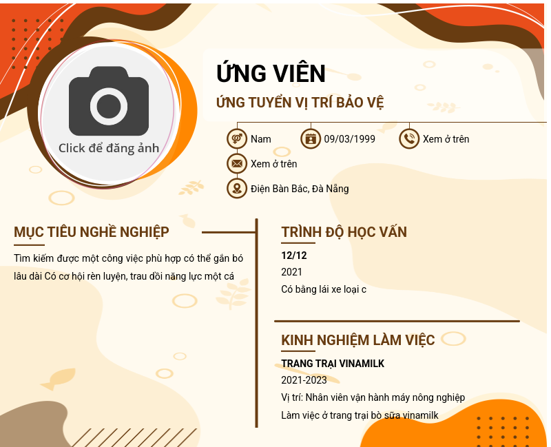 CV ứng viên