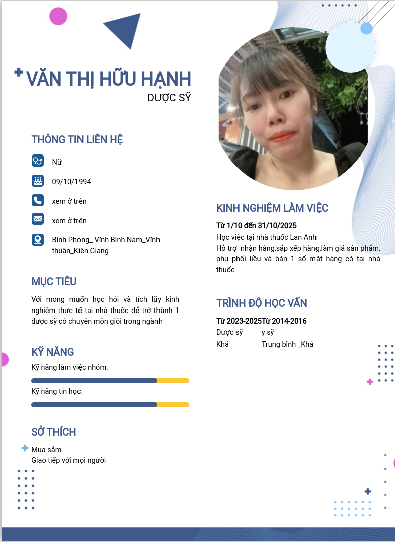 CV ứng viên