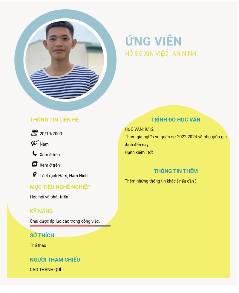 CV ứng viên