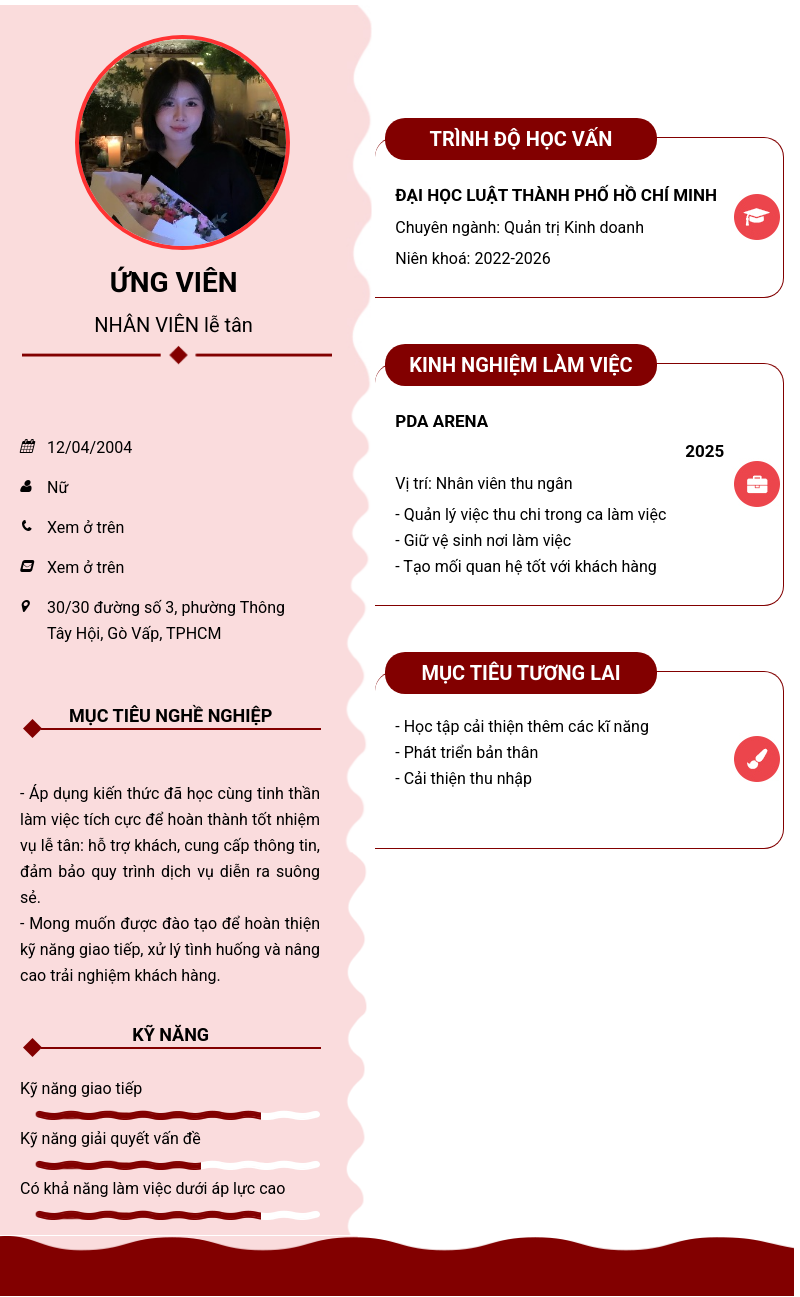 CV ứng viên