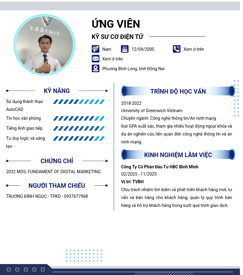 CV ứng viên