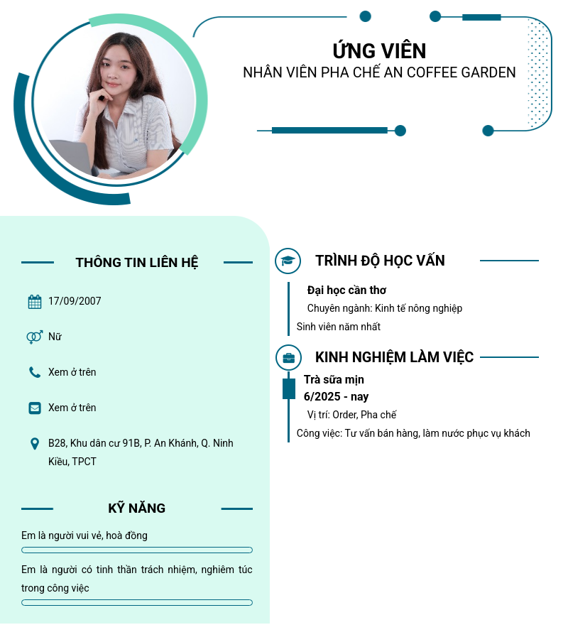 CV ứng viên