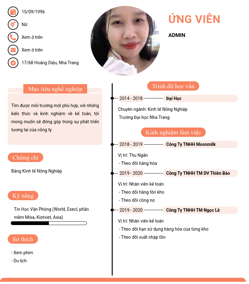 CV ứng viên