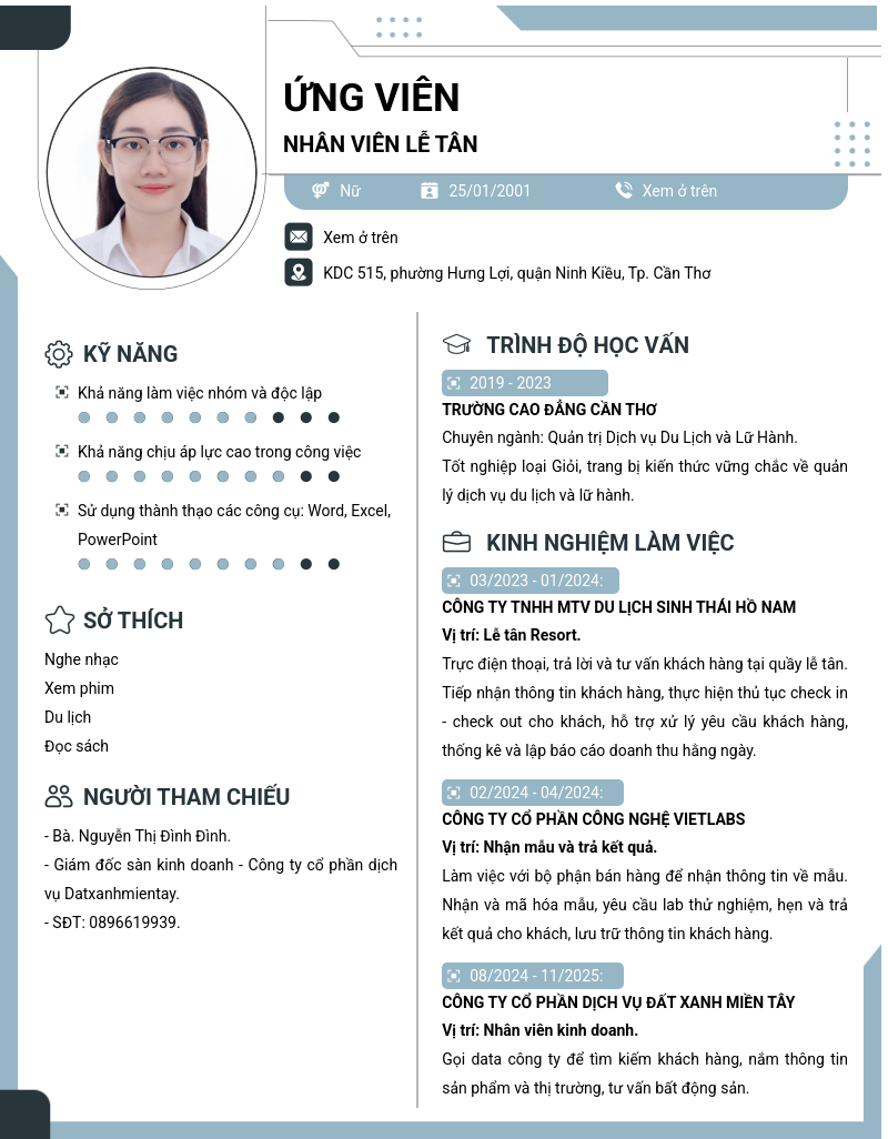 CV ứng viên