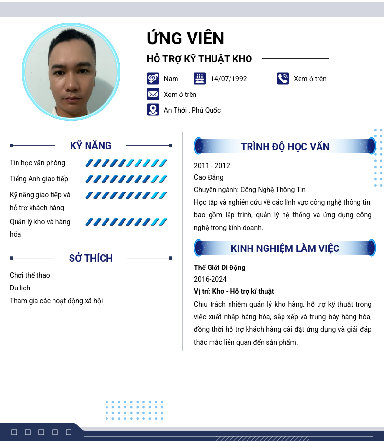 CV ứng viên