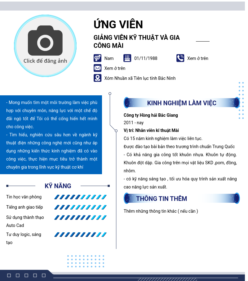 CV ứng viên