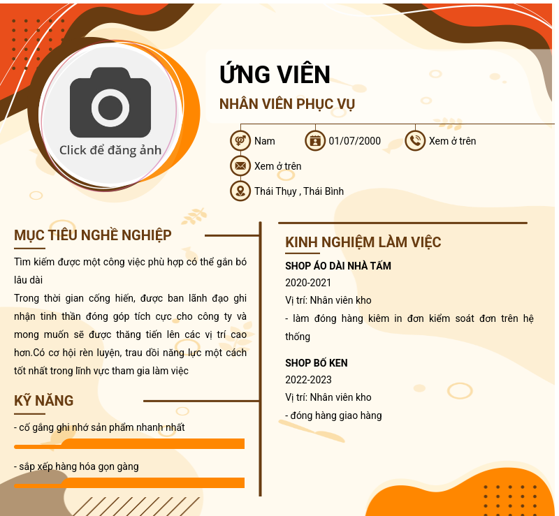 CV ứng viên