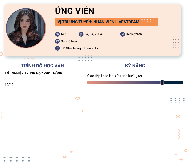 CV ứng viên