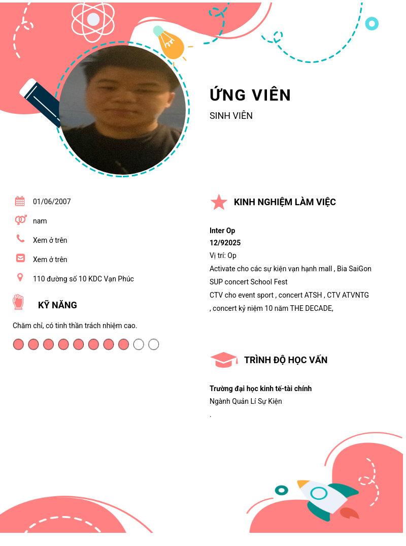 CV ứng viên