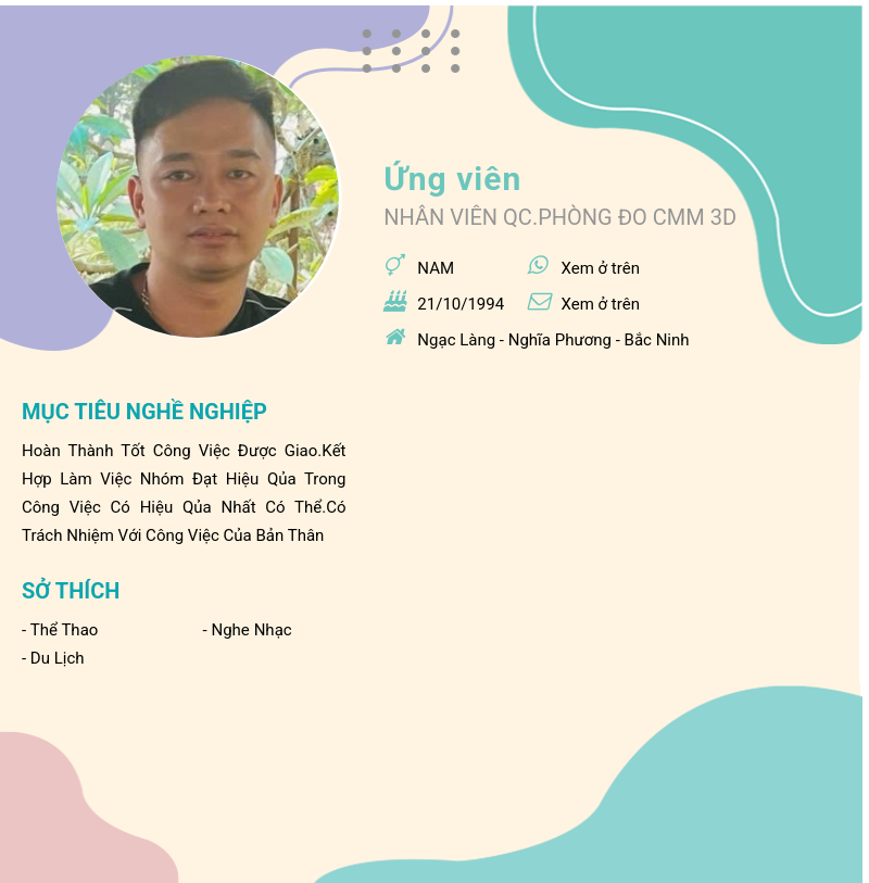 CV ứng viên