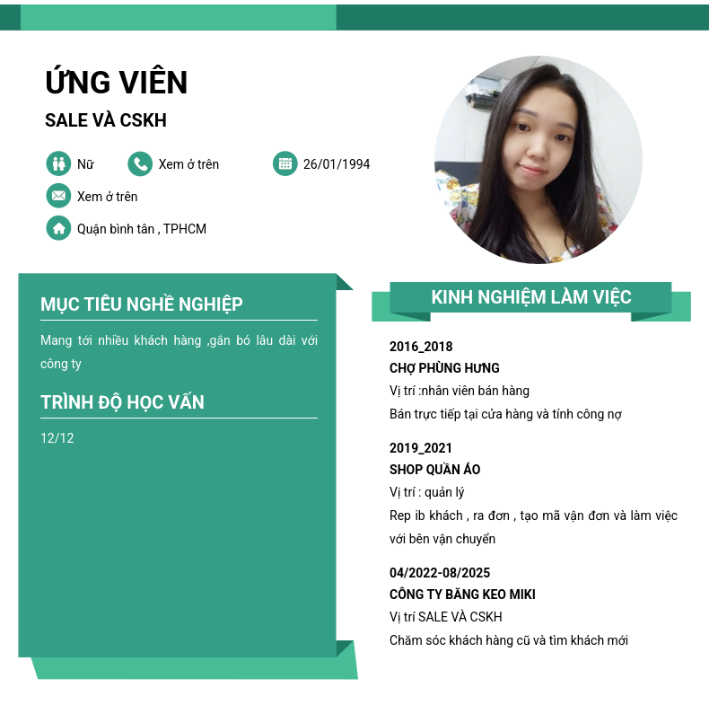 CV ứng viên