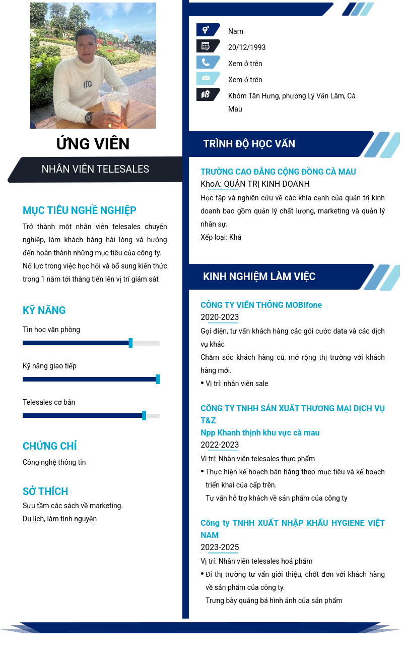 CV ứng viên