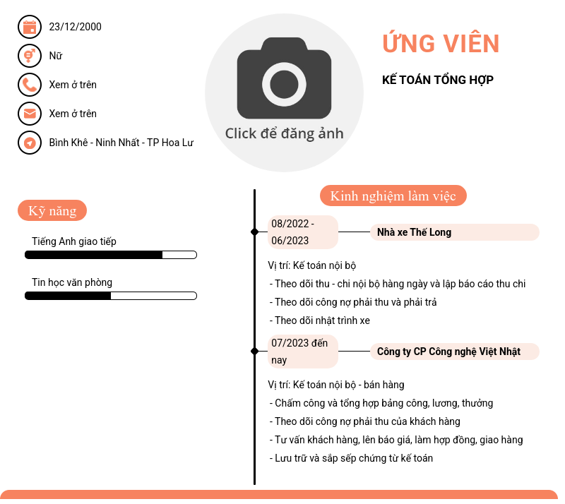 CV ứng viên