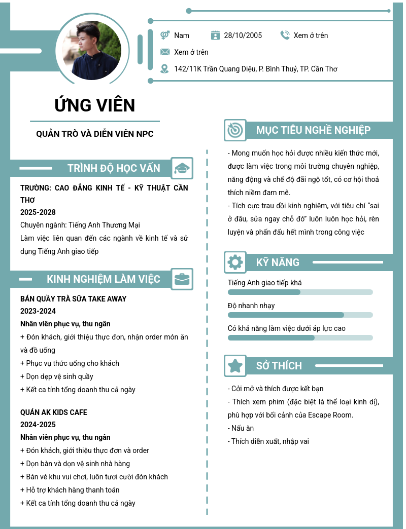 CV ứng viên