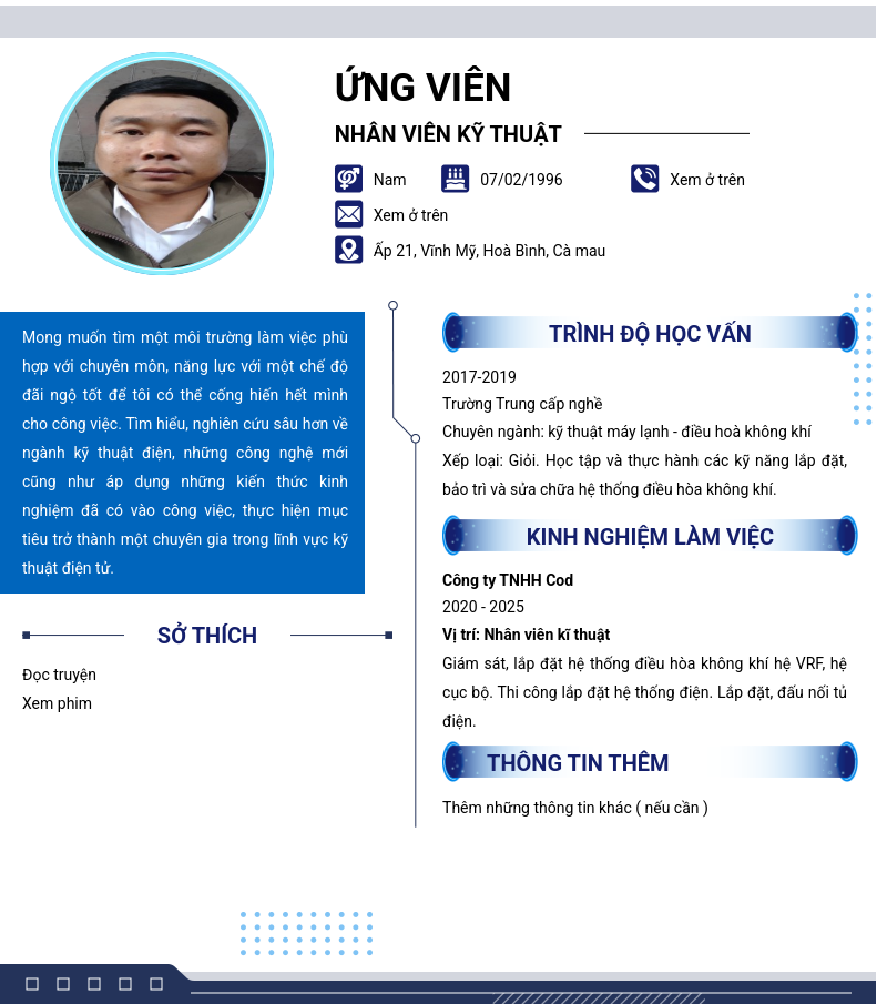 CV ứng viên