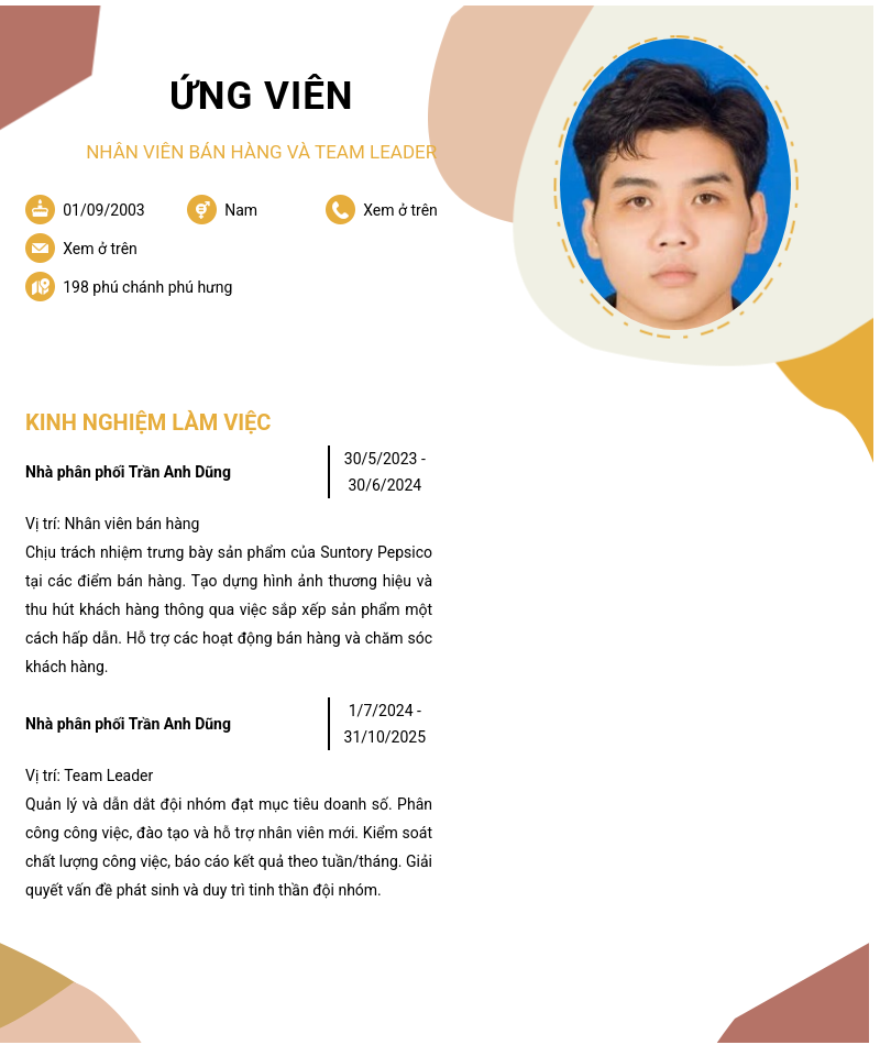 CV ứng viên
