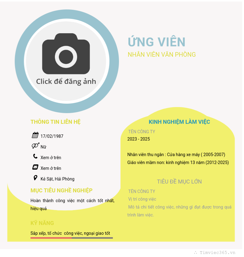 CV ứng viên