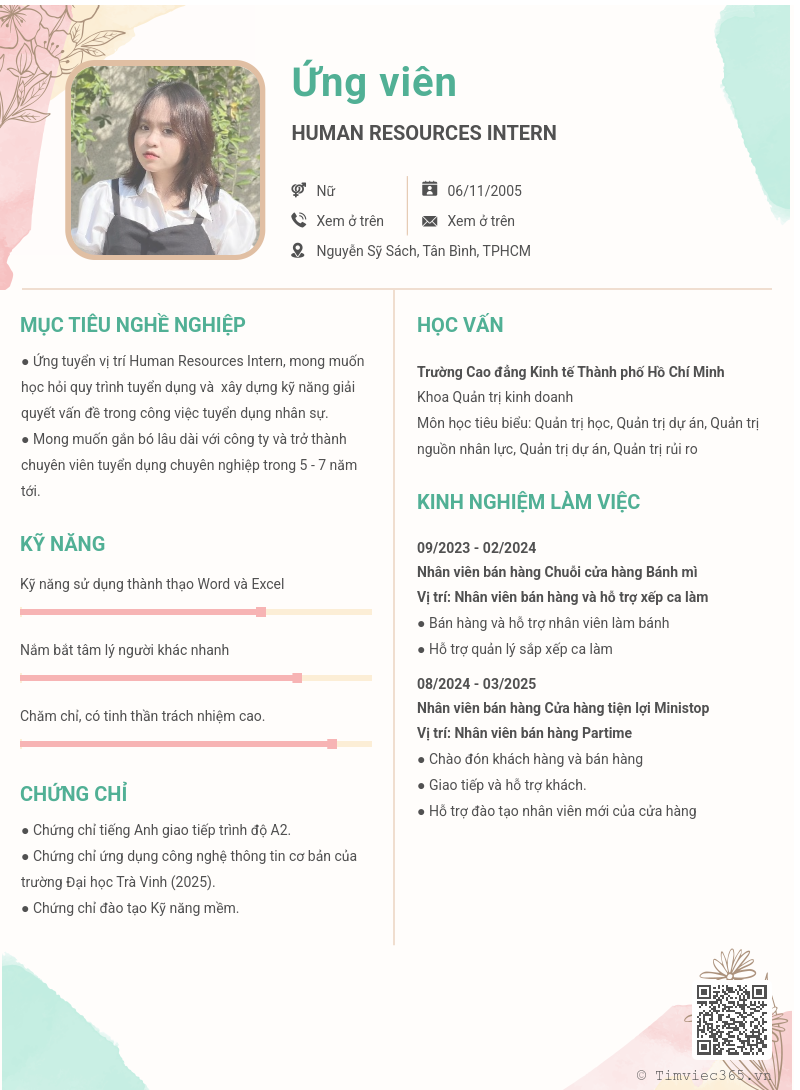 CV ứng viên