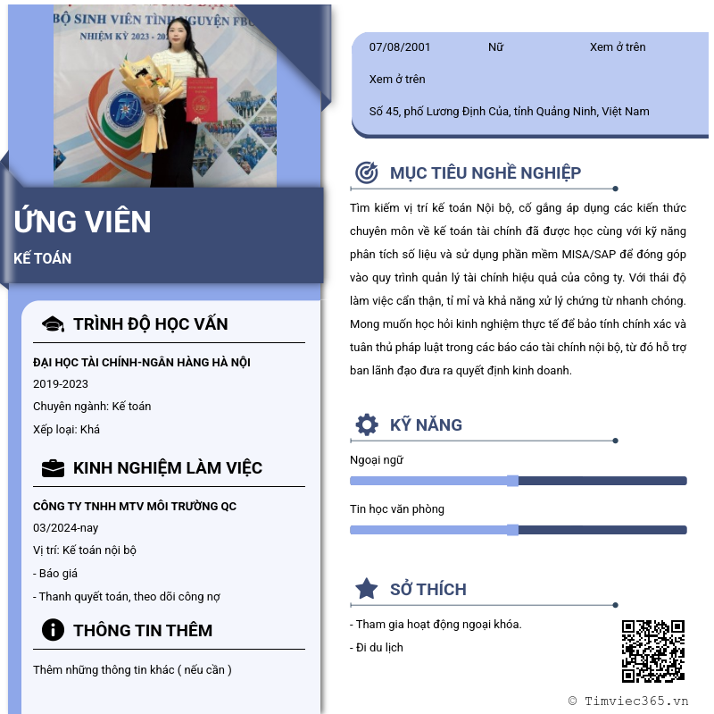 CV ứng viên