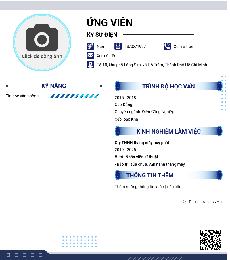 CV ứng viên