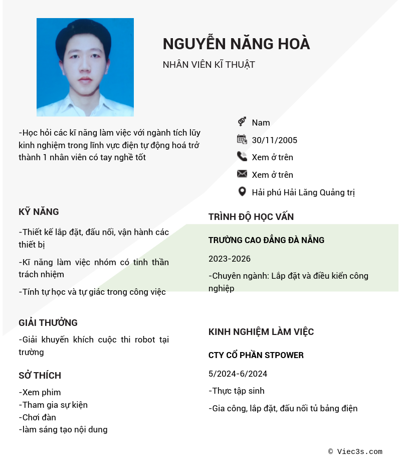 CV ứng viên