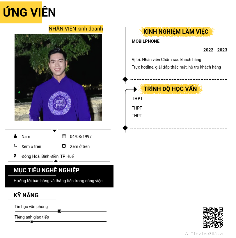 CV ứng viên
