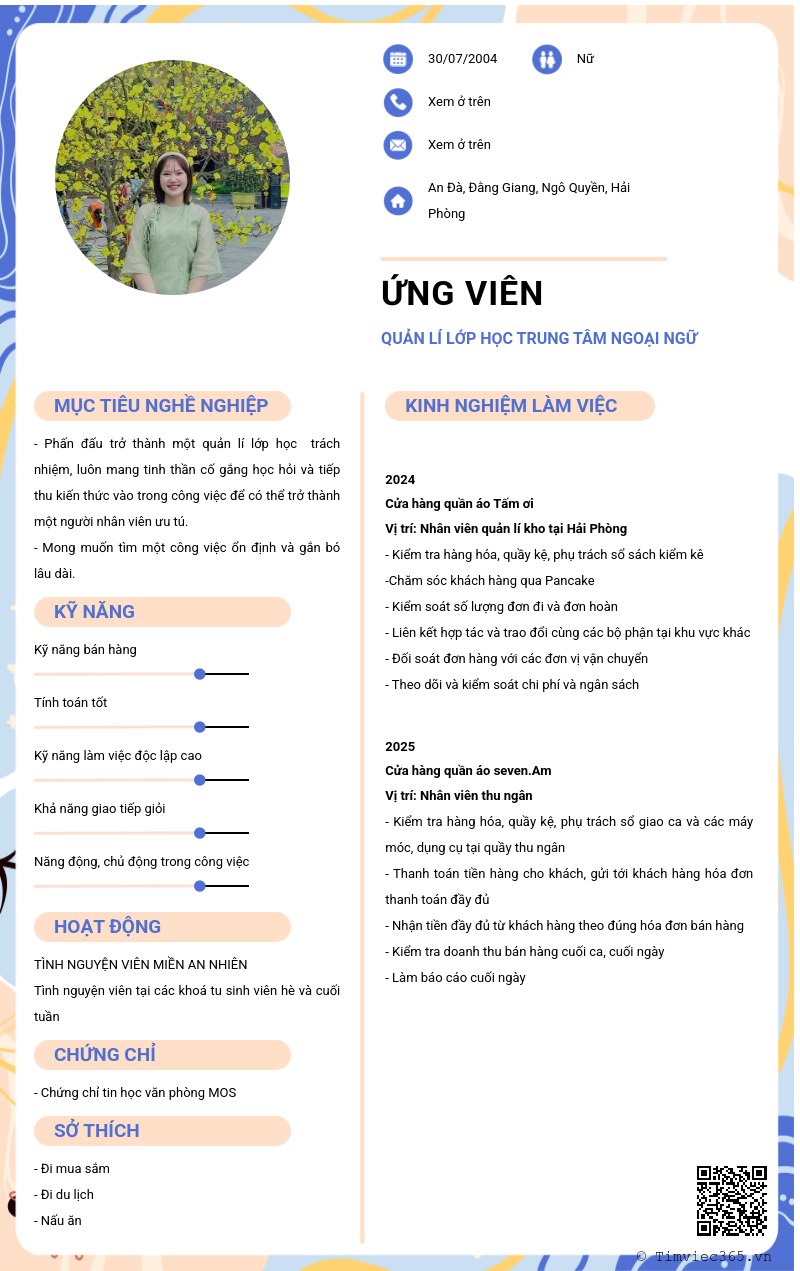 CV ứng viên