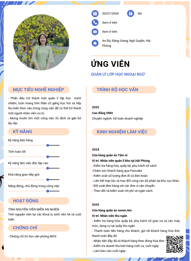CV ứng viên