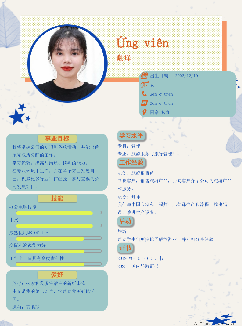 CV ứng viên