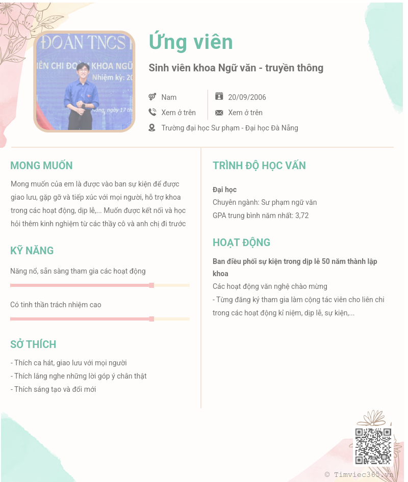 CV ứng viên