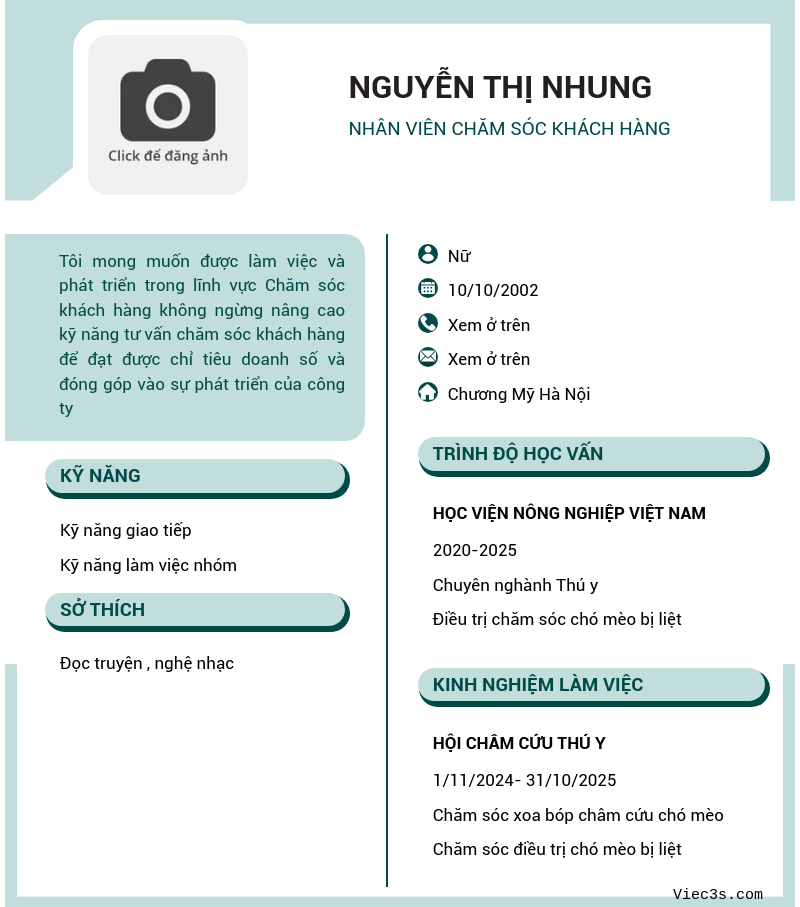 CV ứng viên