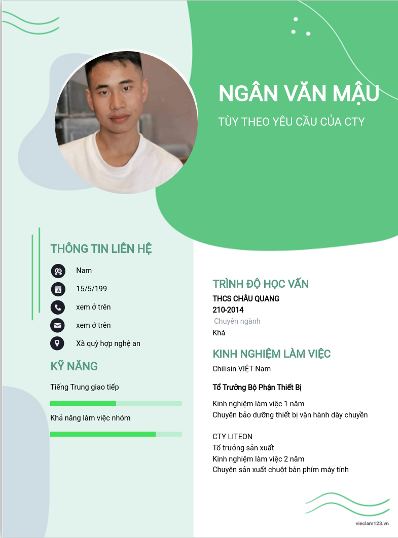 CV ứng viên