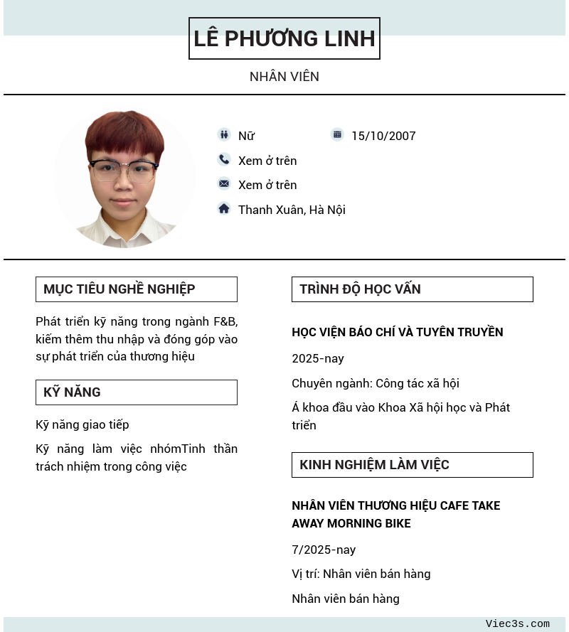 CV ứng viên