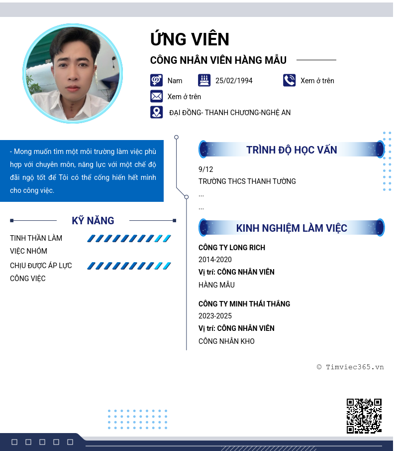 CV ứng viên