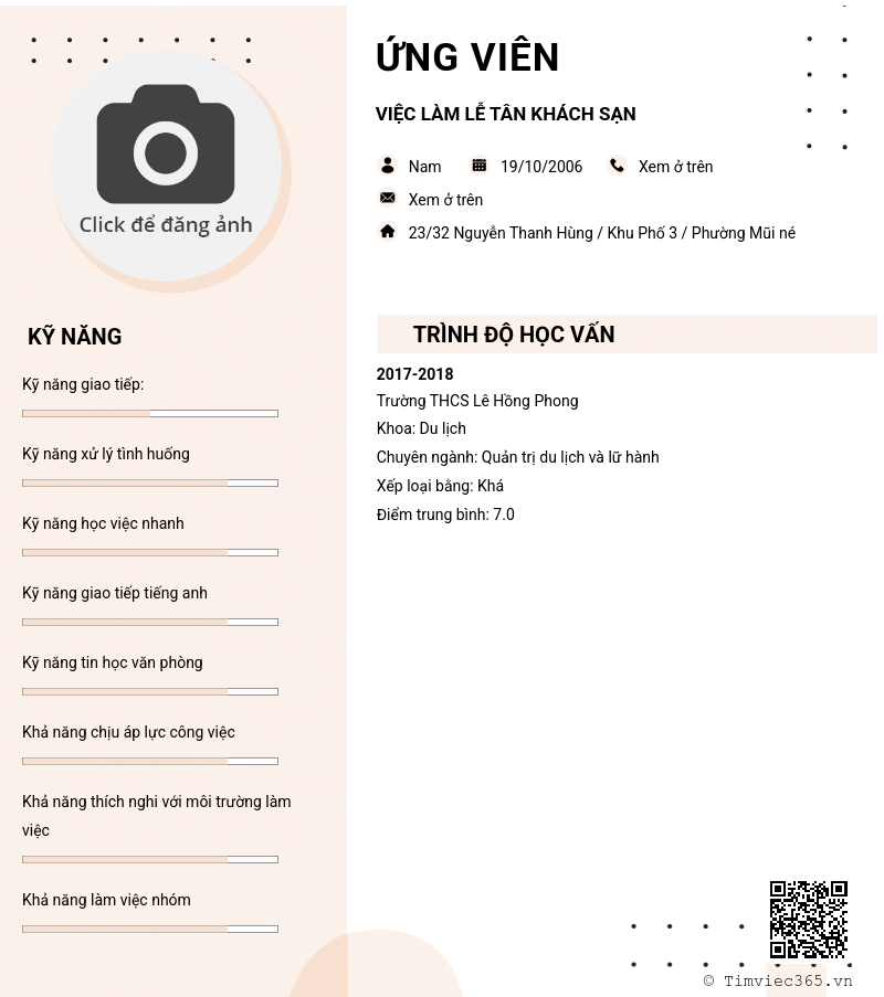 CV ứng viên