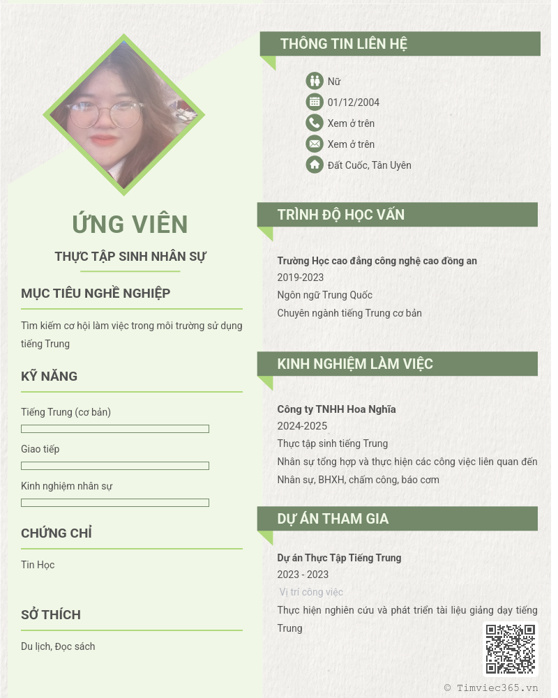 CV ứng viên