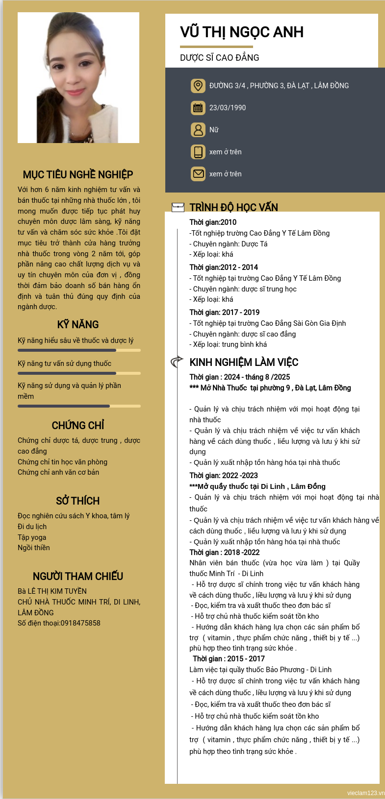 CV ứng viên