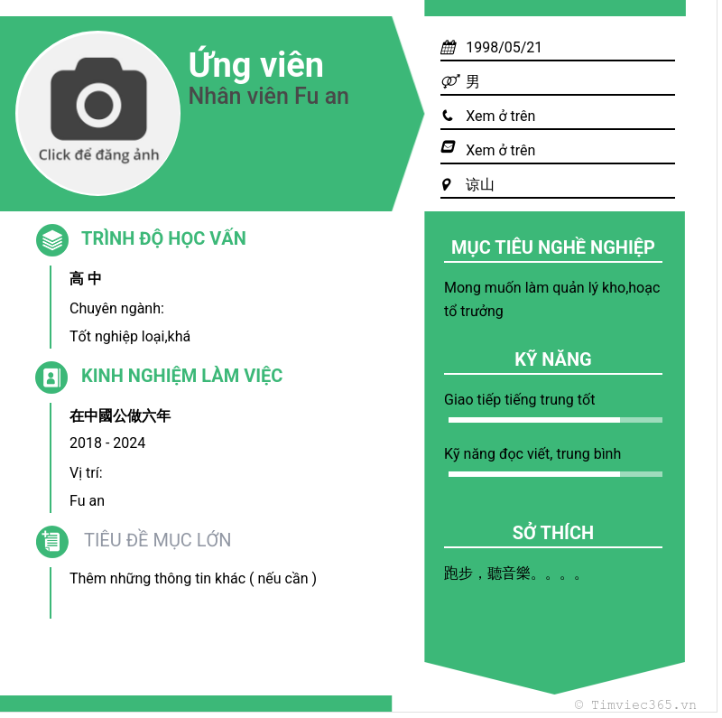 CV ứng viên