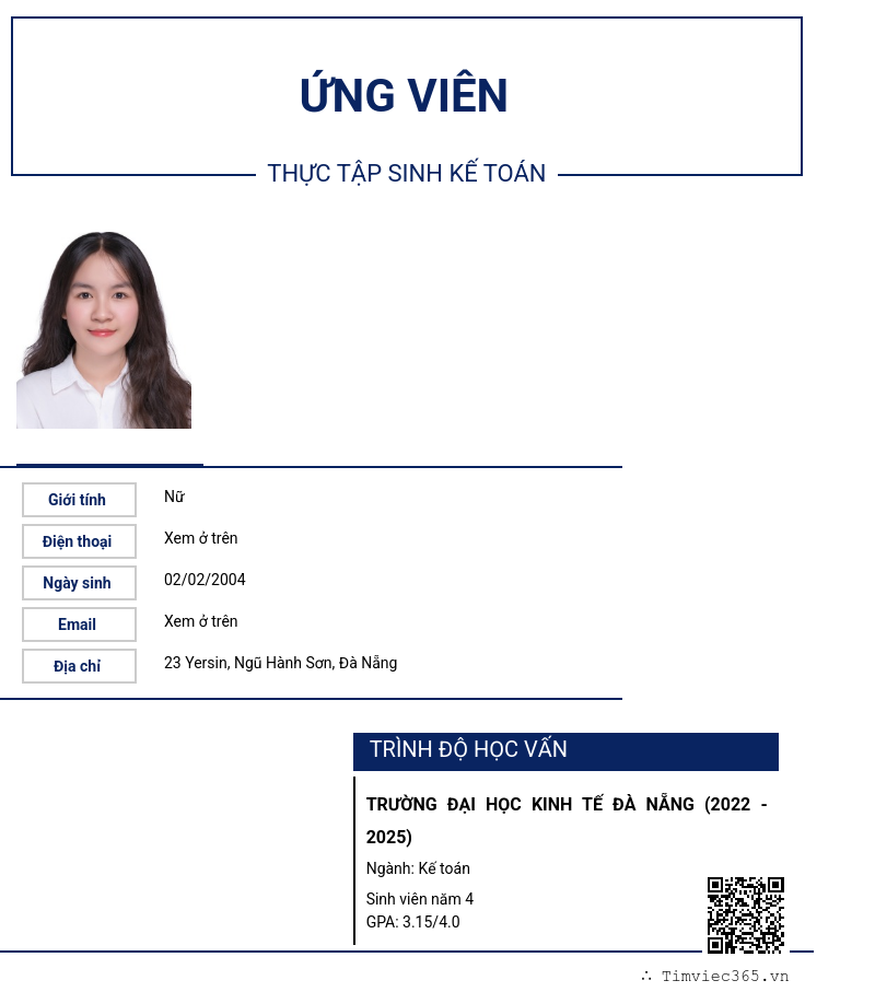 CV ứng viên