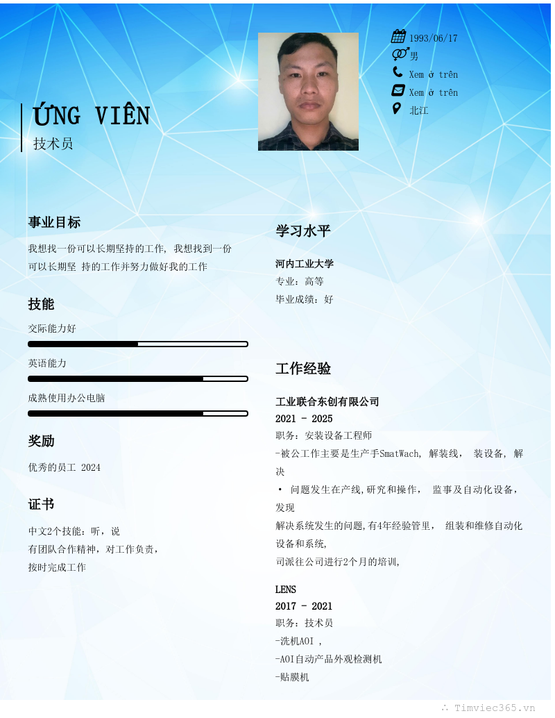CV ứng viên