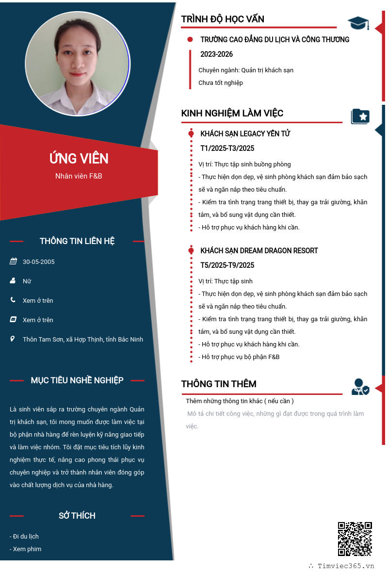 CV ứng viên