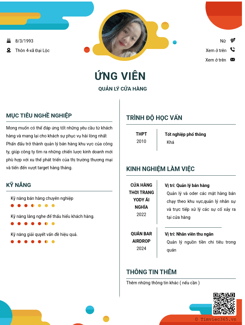 CV ứng viên