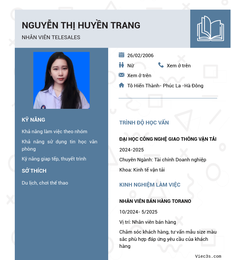 CV ứng viên